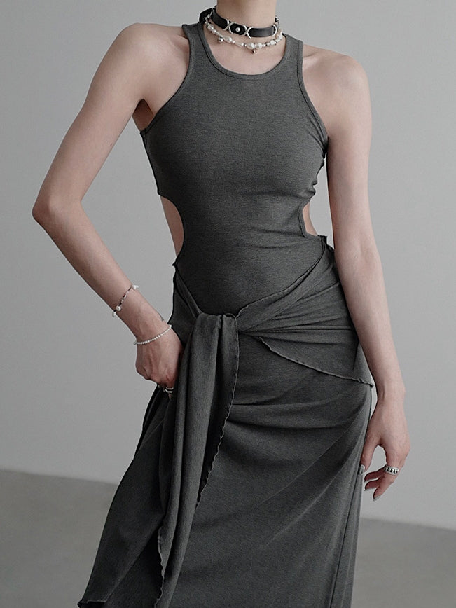 Knit Backless Dress_BDHL7586
