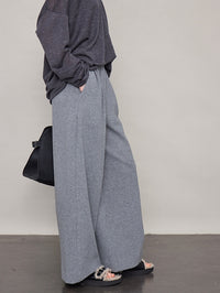 Velvet Thick Wide Draped Pants_BDHL6609