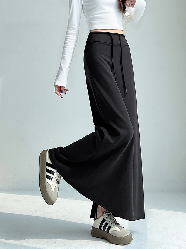 High-Waisted Slit Straight Skirt_BDHL7823