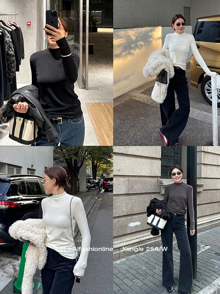 Half-High Neck Slim Tops_BDHL8004