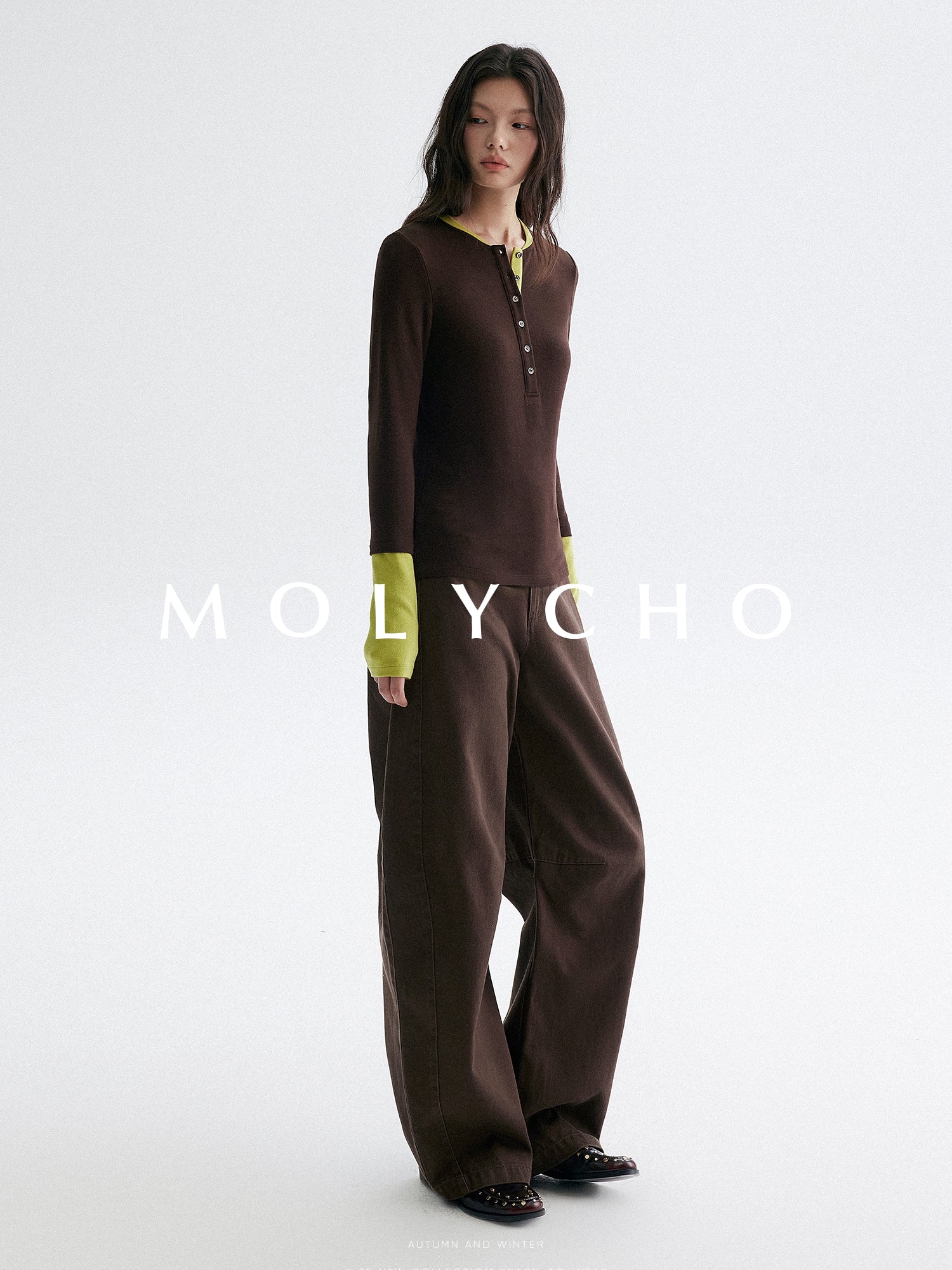 亨利領長袖上衣_BDHL7953