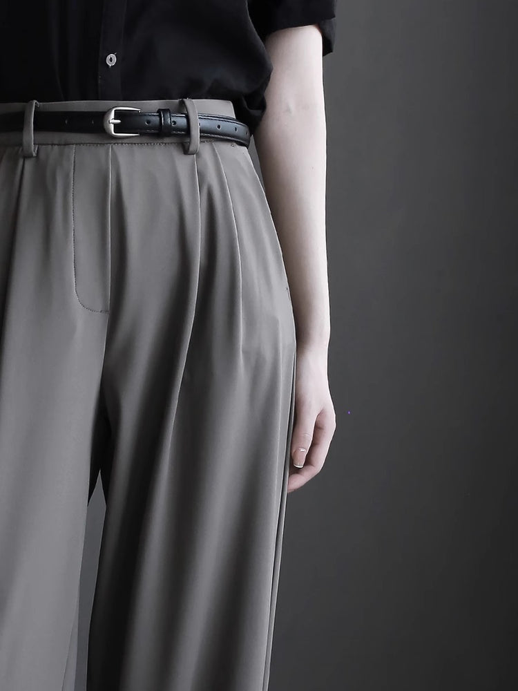 Slim Drape Straight Pants_BDHL7415