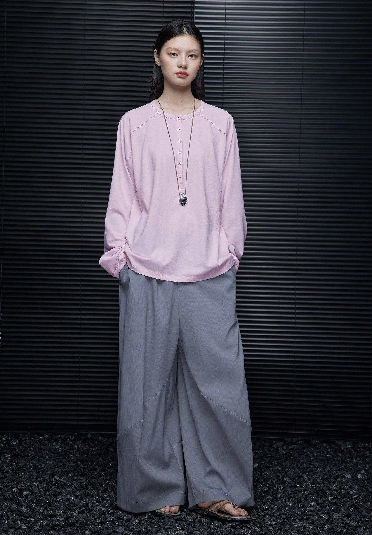 亨利領寬鬆上衣_BDHL8076