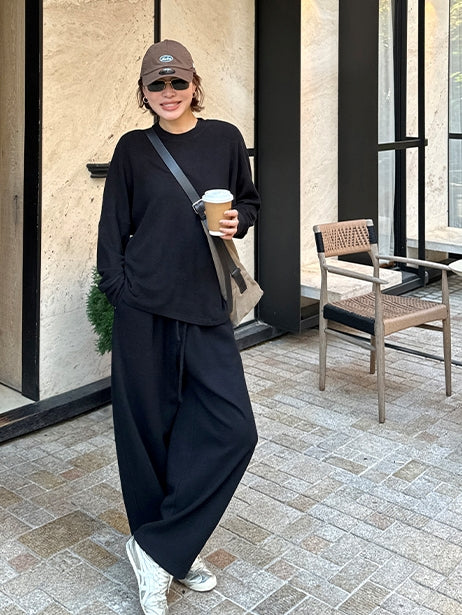 Crew Neck Relaxed Fit Sweatshirt_BDHL8006