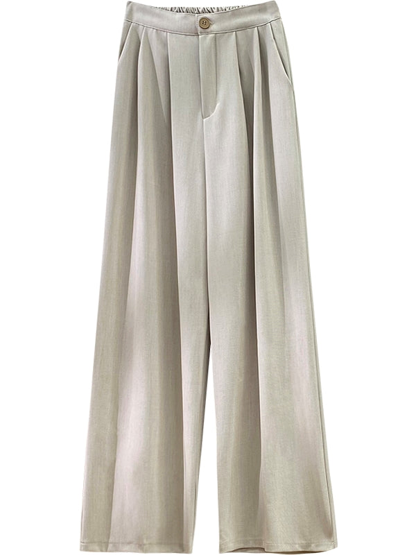 Retro Drape Pleated Pants_BDHL7818