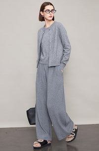 Velvet Thick Wide Draped Pants_BDHL6609