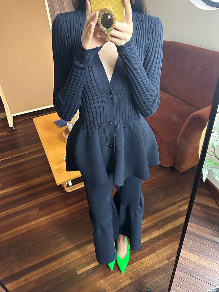 彈性針織開襟衫或褲子_BDHL8055