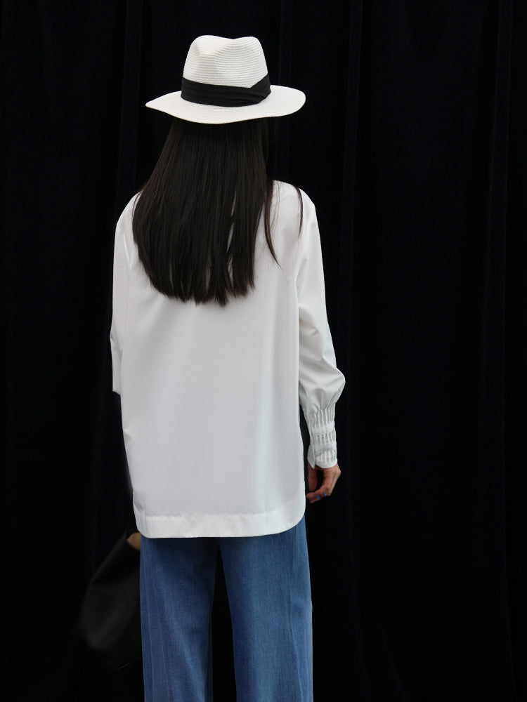 Round Hem Long Sleeved Shirt_BDHL7255