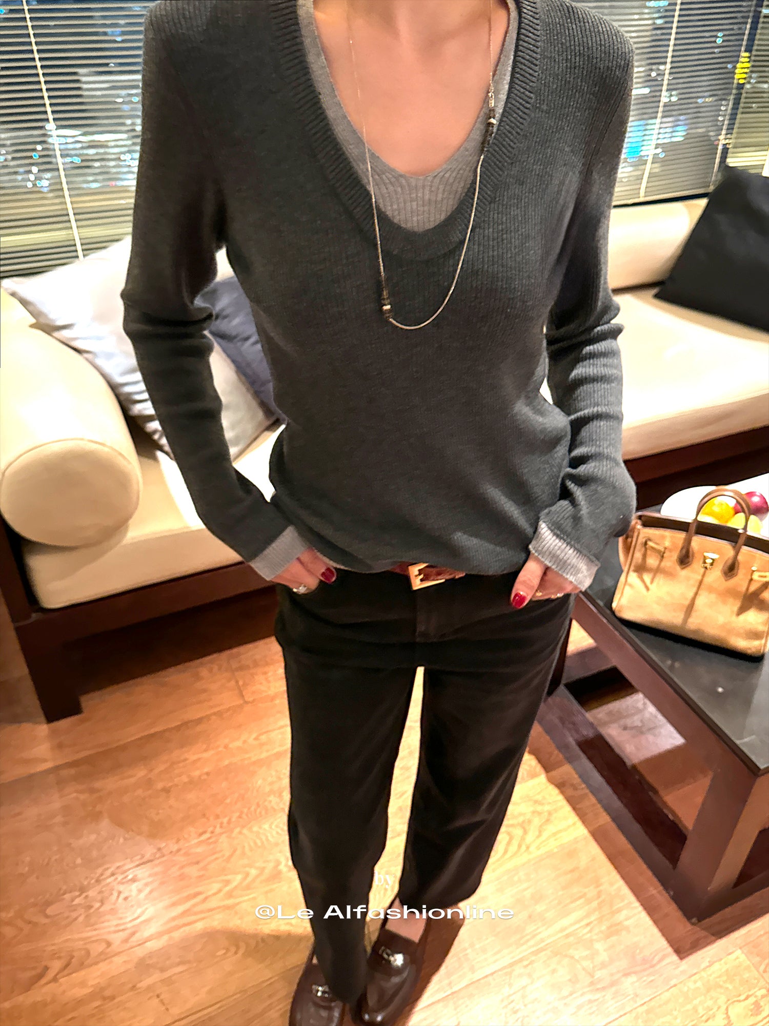 Fake two-Piece Style Slim Knit_BDHL7840