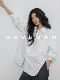 Hem Slit Design Shirt_BDHL7231