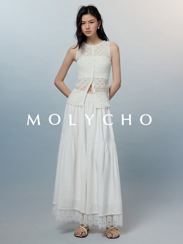 Knitted Hollow Sleeveless Tops_BDHL7433