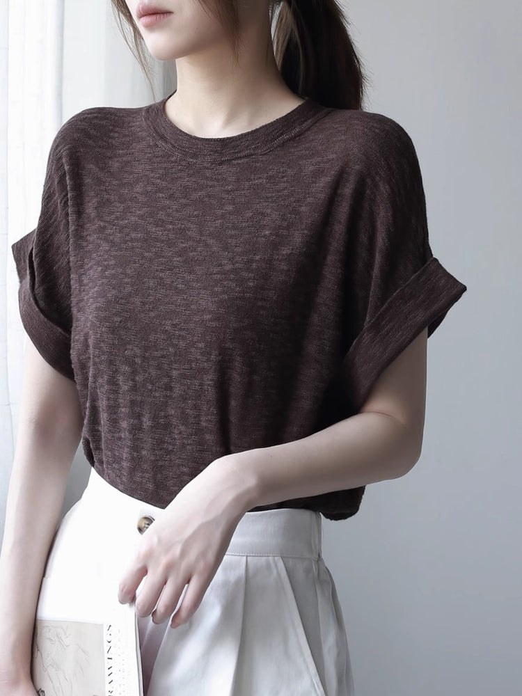 Flying Sleeve Knit Tops_BDHL7421