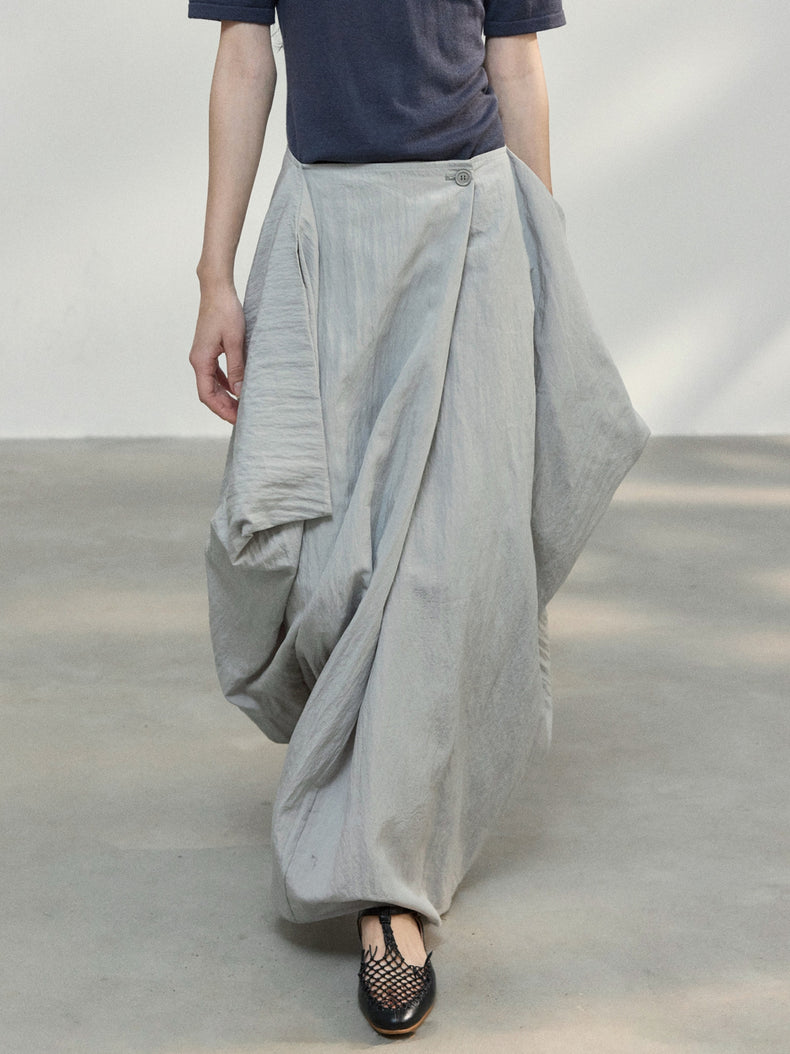 Cocoon Shape Long Skirt_BDHL7482