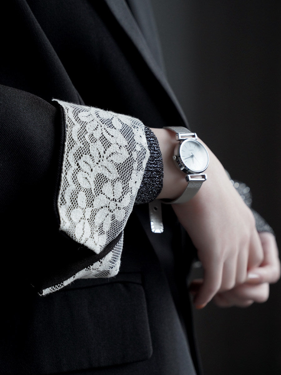 Lace Patchwork Tailored Blazer_BDHL8256