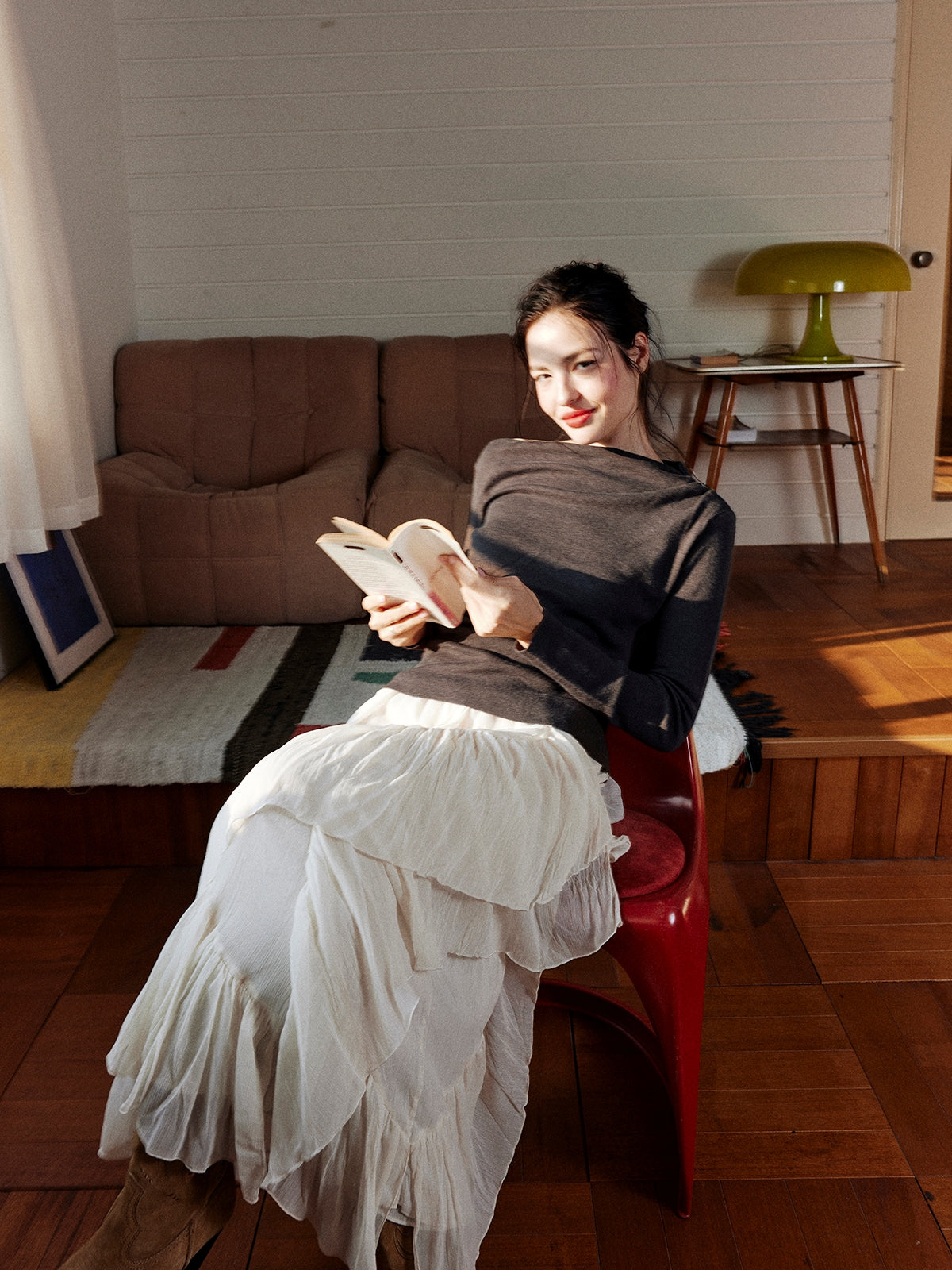 Asymmetrical One-Shoulder Knit Tops_BDHL7997