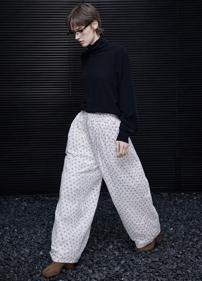 Floral Print Wide-Leg Pants_BDHL7872