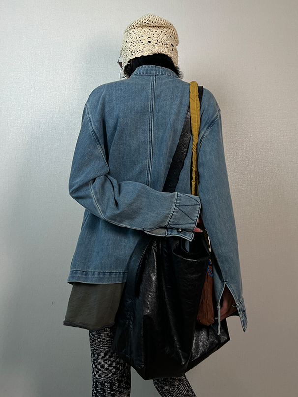 String Fastening Denim Jacket_BDHL6405