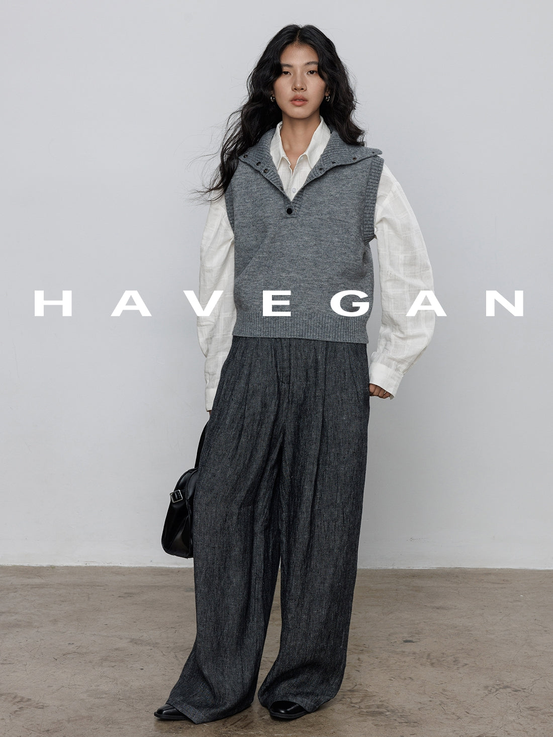 Ruffle-Trim Sleeveless Knit Vest_BDHL7708