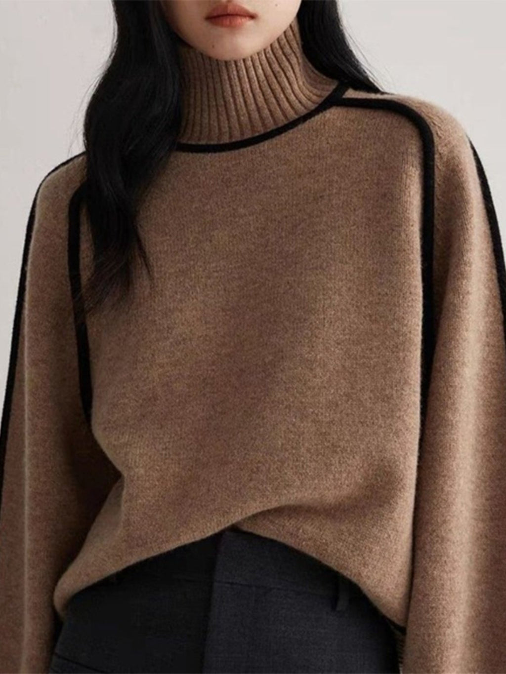 High-Neck Ribbed Knit Tops_BDHL8034