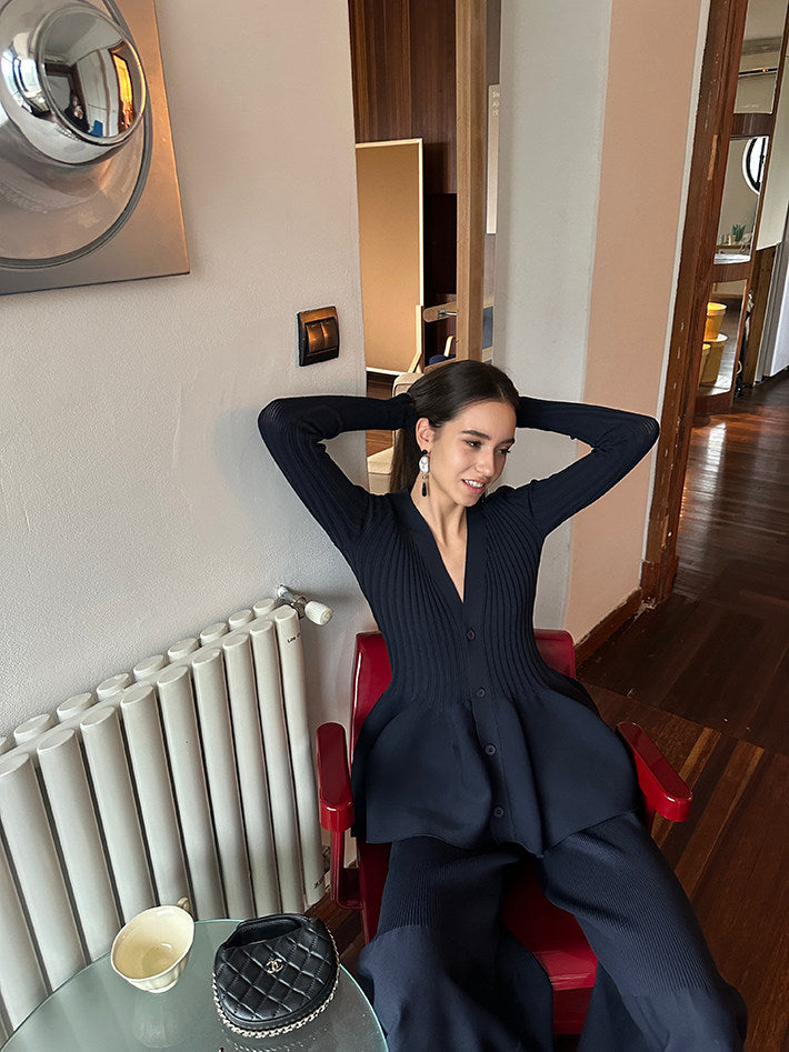 彈性針織開襟衫或褲子_BDHL8055