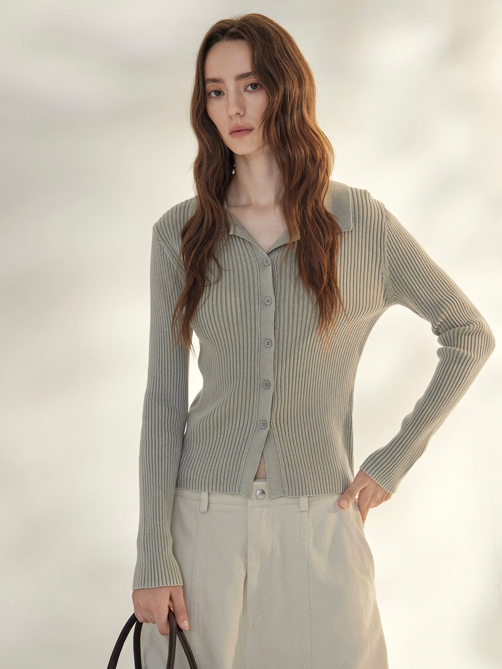 Lapel Knit Cardigan Jacket_BDHL7668