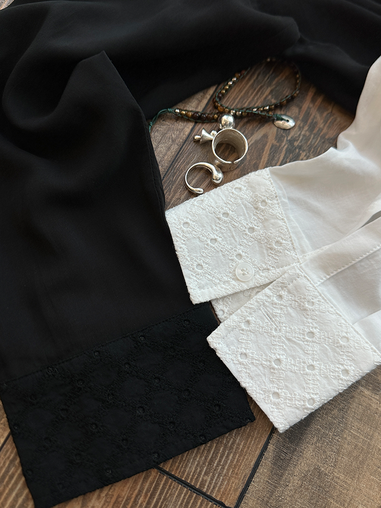 Lace-Stitched Thin Shirt_BDHL7272