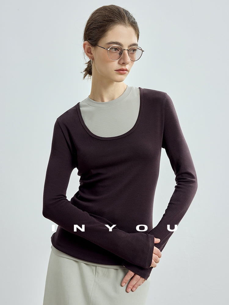 V-Neck Long-Sleeved Tops Or Sleeveless Tops_BDHL7719