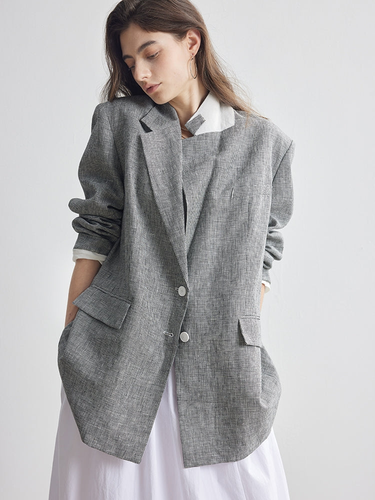 Staggered Lattice Suit Jacket_BDHL7173