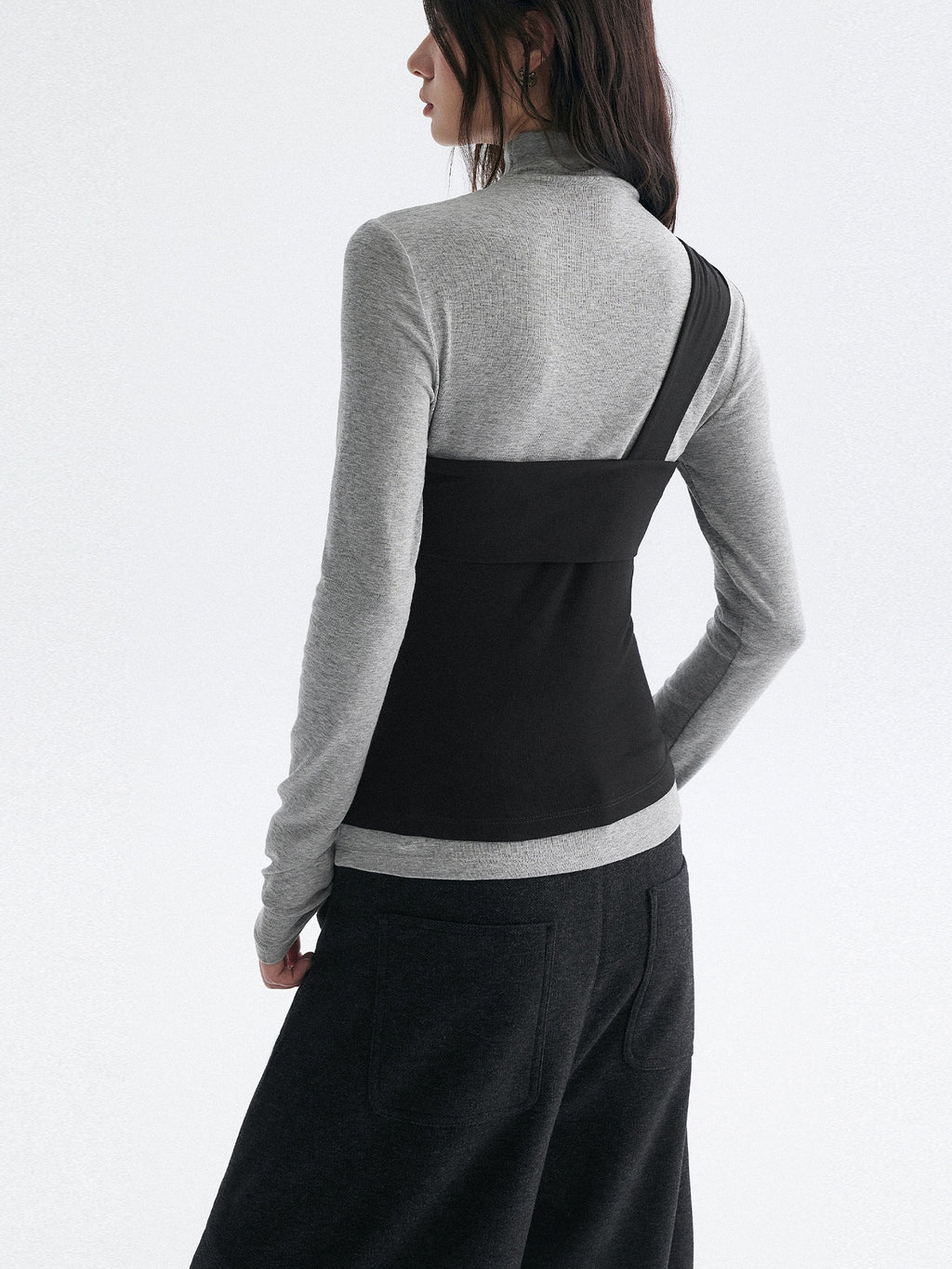 Two-Piece Style Turtleneck Tops_BDHL8099