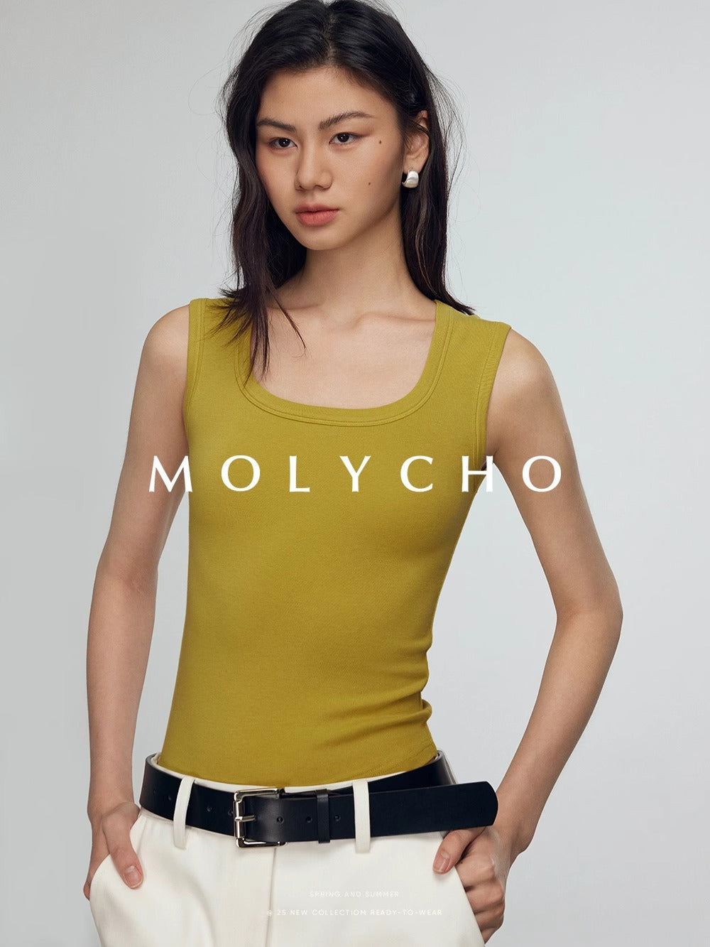 Wide Strap Sleeveless Tops_BDHL7412