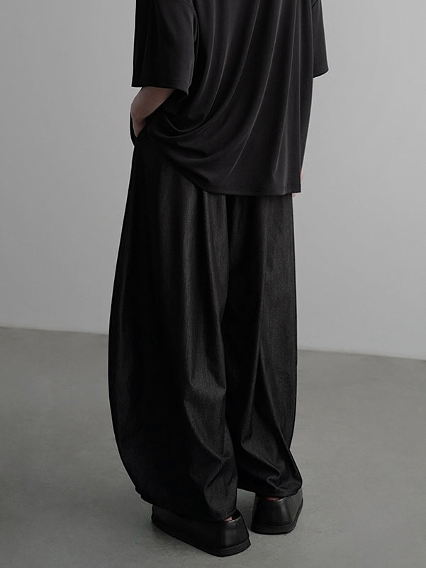 Elastic Waist Gathered Pants_BDHL7587