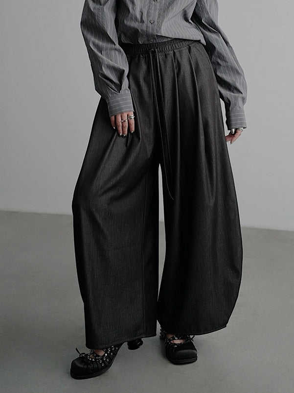 Elastic Waist Gathered Pants_BDHL7587