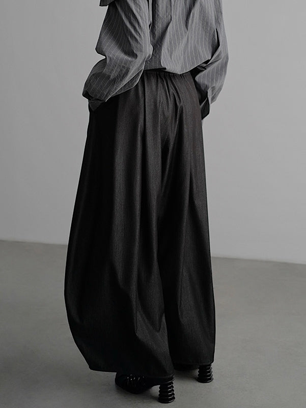 Elastic Waist Gathered Pants_BDHL7587