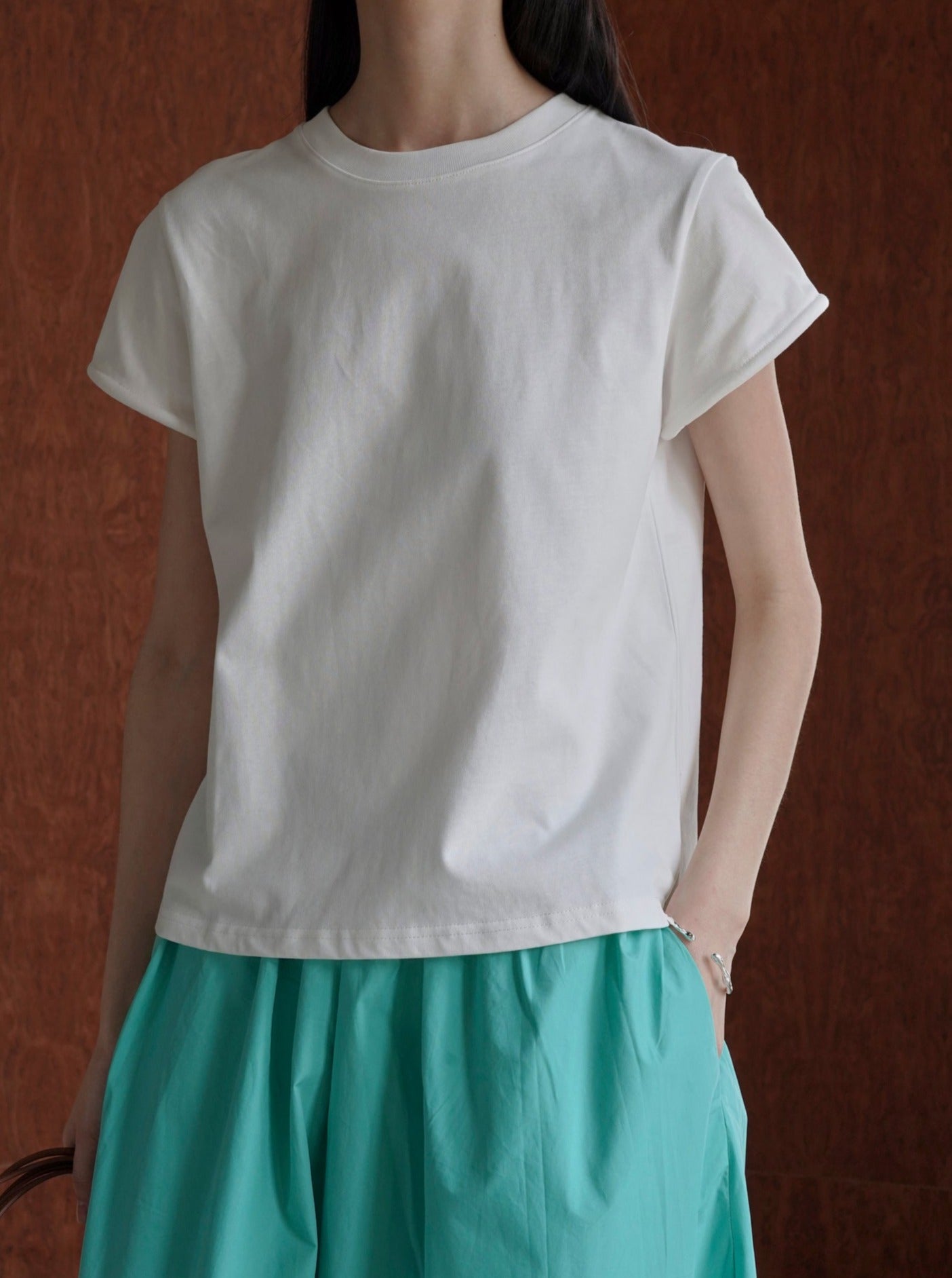Shaped Wide-Sleeved T-Shirt_BDHL6212
