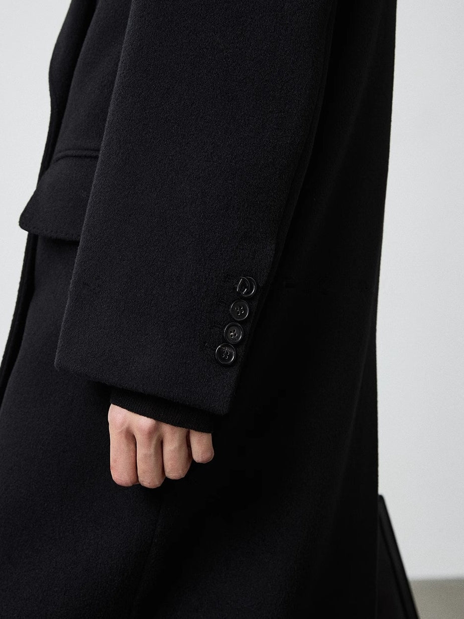 黑色寬鬆版型外套_BDHL8167
