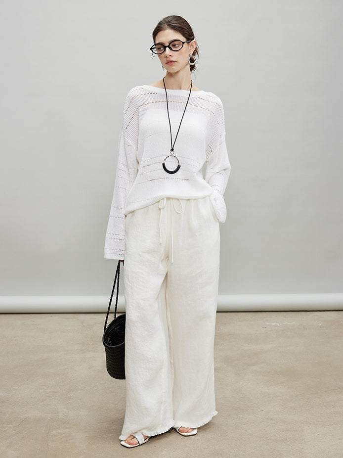 Loose Sleeveless Vest Or Wide Pants_BDHL7190