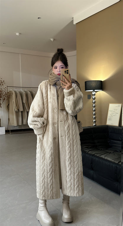 Winter twist cardigan coat_BDHL5353