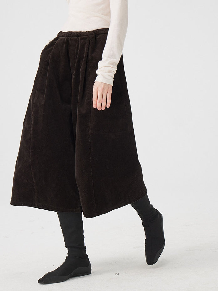 Corduroy Wide Cropped Pants_BDHL8116