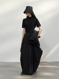 Cocoon Shape Long Skirt_BDHL7482