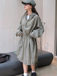 Drawstring Hooded Dress_BDHL6536