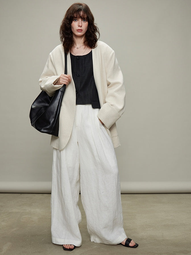 Thin Long-Sleeved Shirts & Wide Pants_BDHL6329