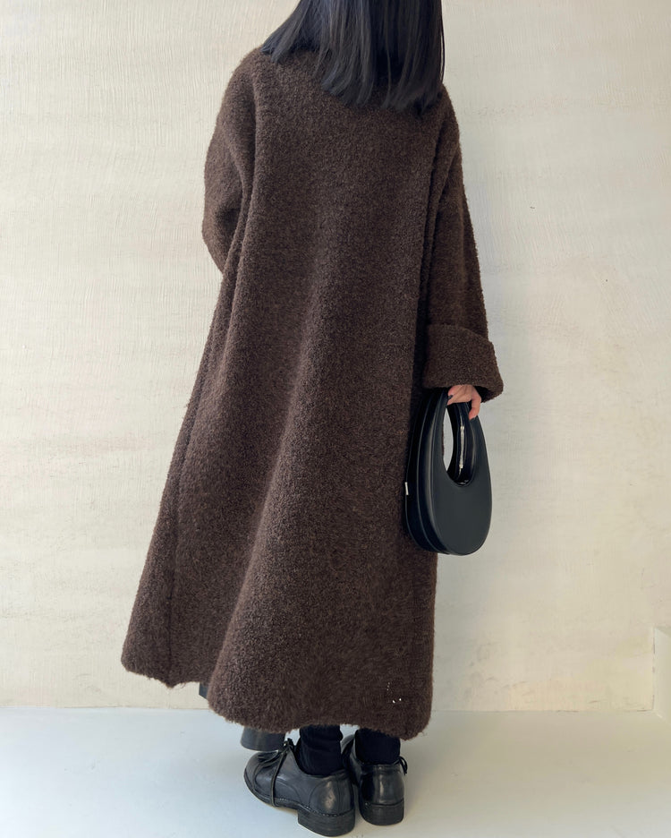 Knitted loose long coat_BDHL5313