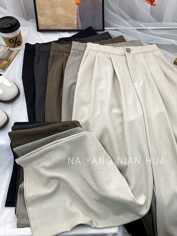 Retro Drape Pleated Pants_BDHL7818
