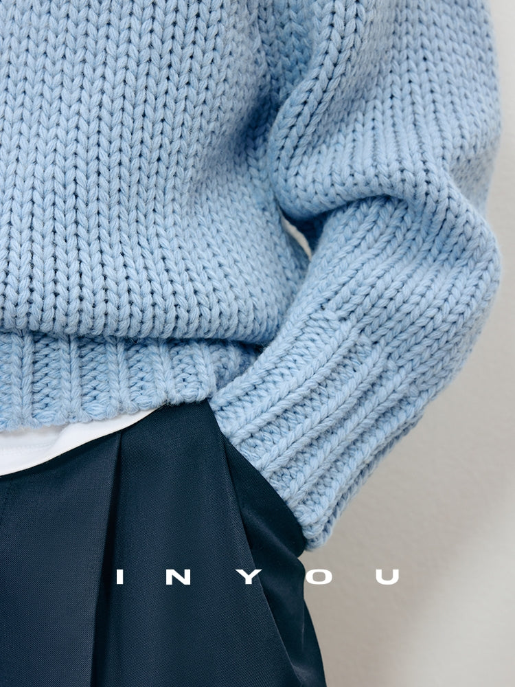 厚款V領針織上衣_BDHL7906