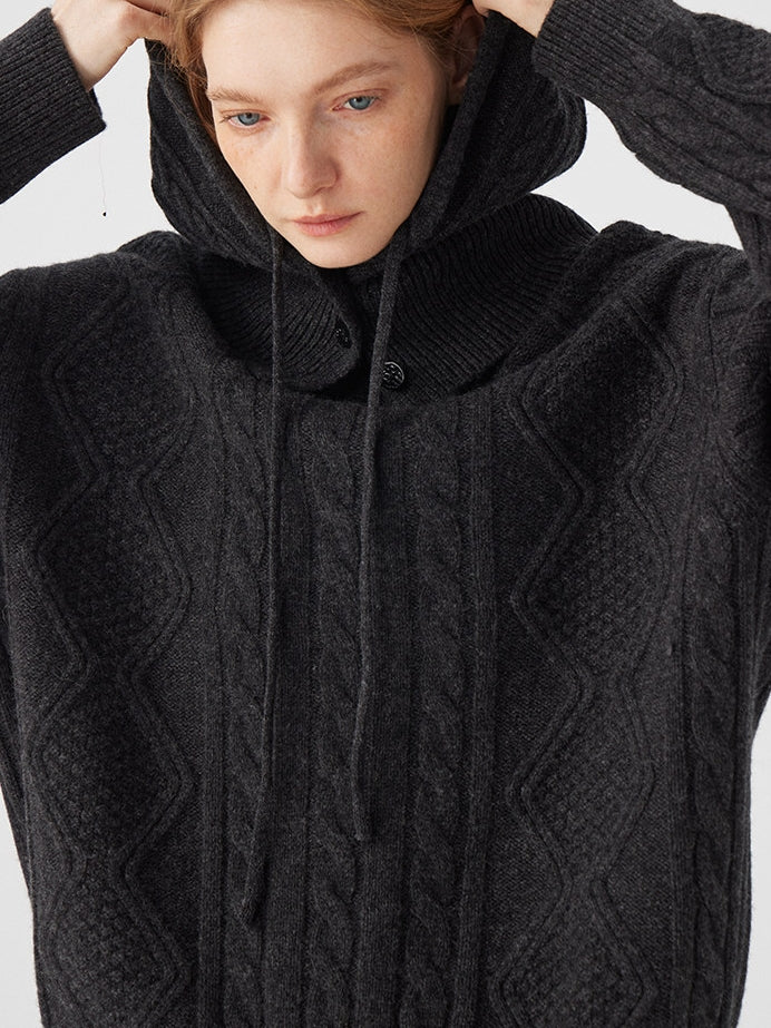 Cable Knit Tops Or Skirt Or Hood_BDHL8120