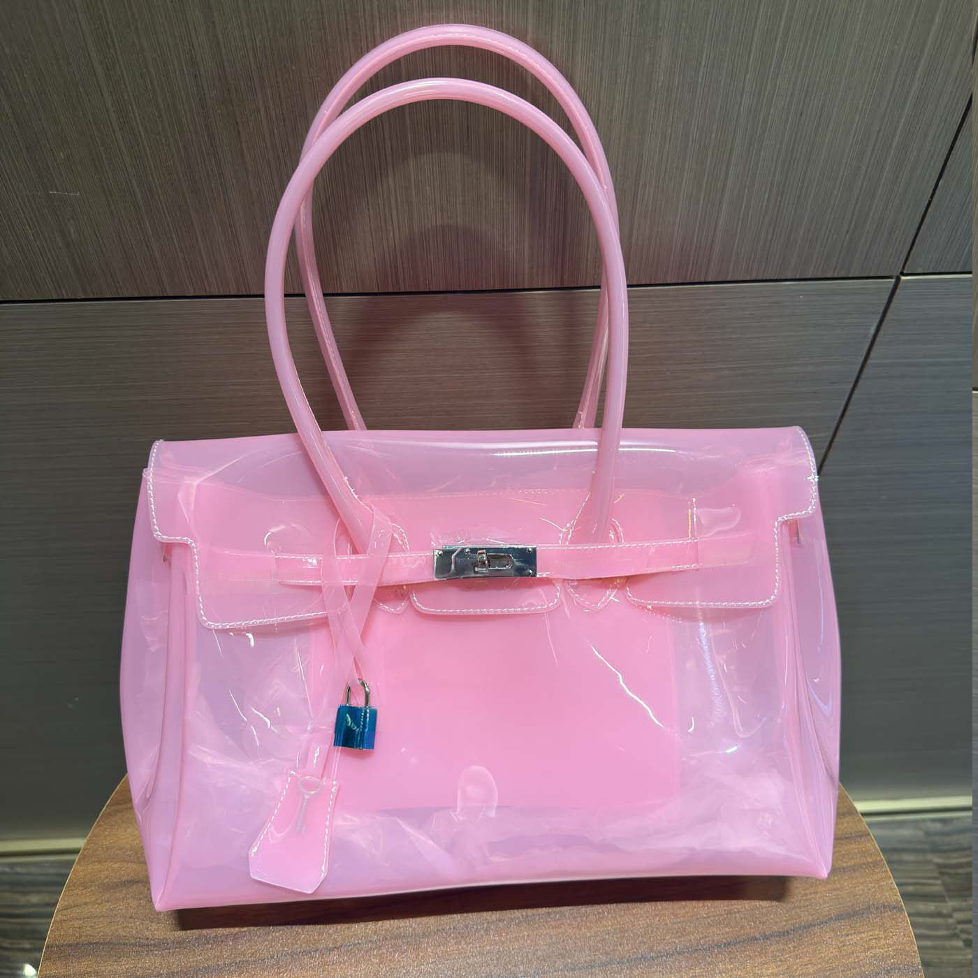 Clear Jelly TPU Structured Handbag_BDHL8303