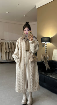 Winter twist cardigan coat_BDHL5353