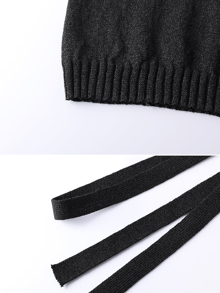 V-Neck Tie-Strap Knitted Vest_BDHL7477