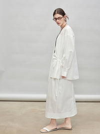 Asymmetric Shirt Or Straight Tube Skirt_BDHL7277