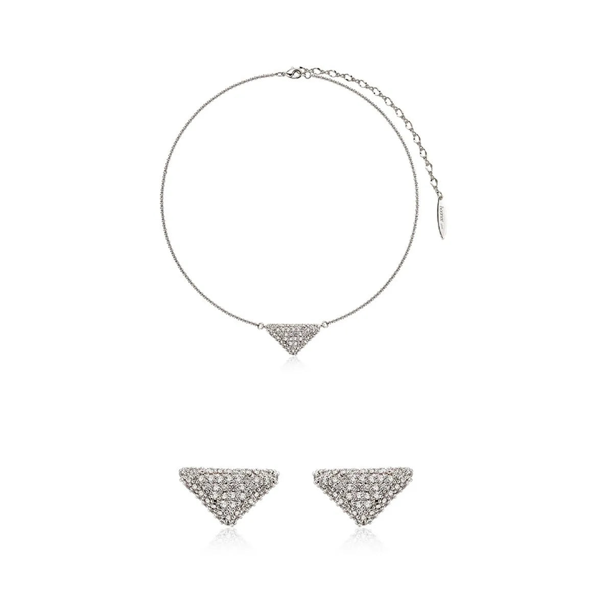 Pave Triangle Pendant Necklace_BDHL8470